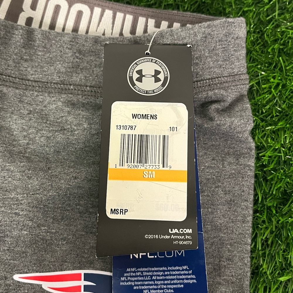 Under Armour NFL New England Patriots Women's HeatGear Ankle Leggings SZ. S - Picture 7 of 15